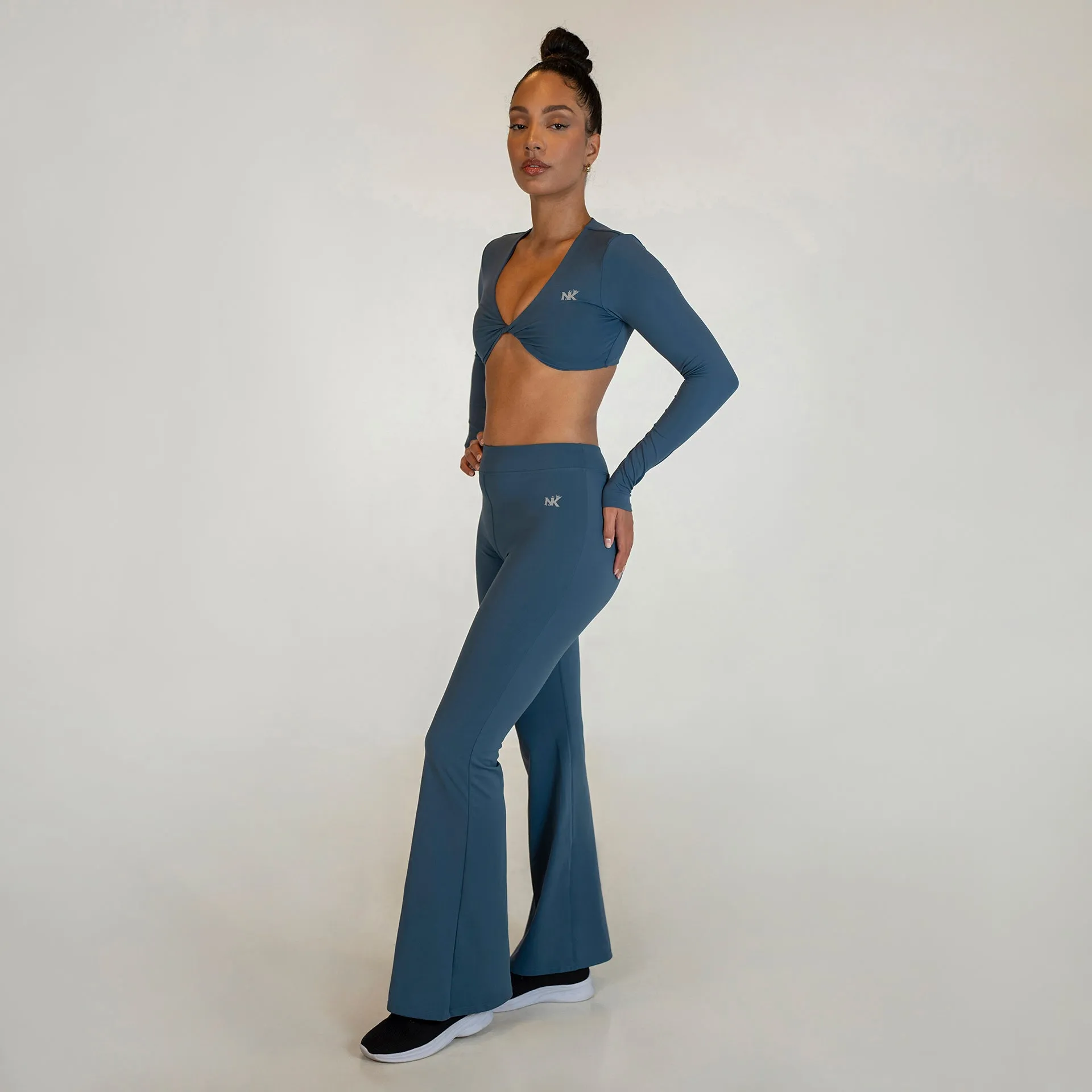 Luxebell - Bell Bottom Leggings (Blue)