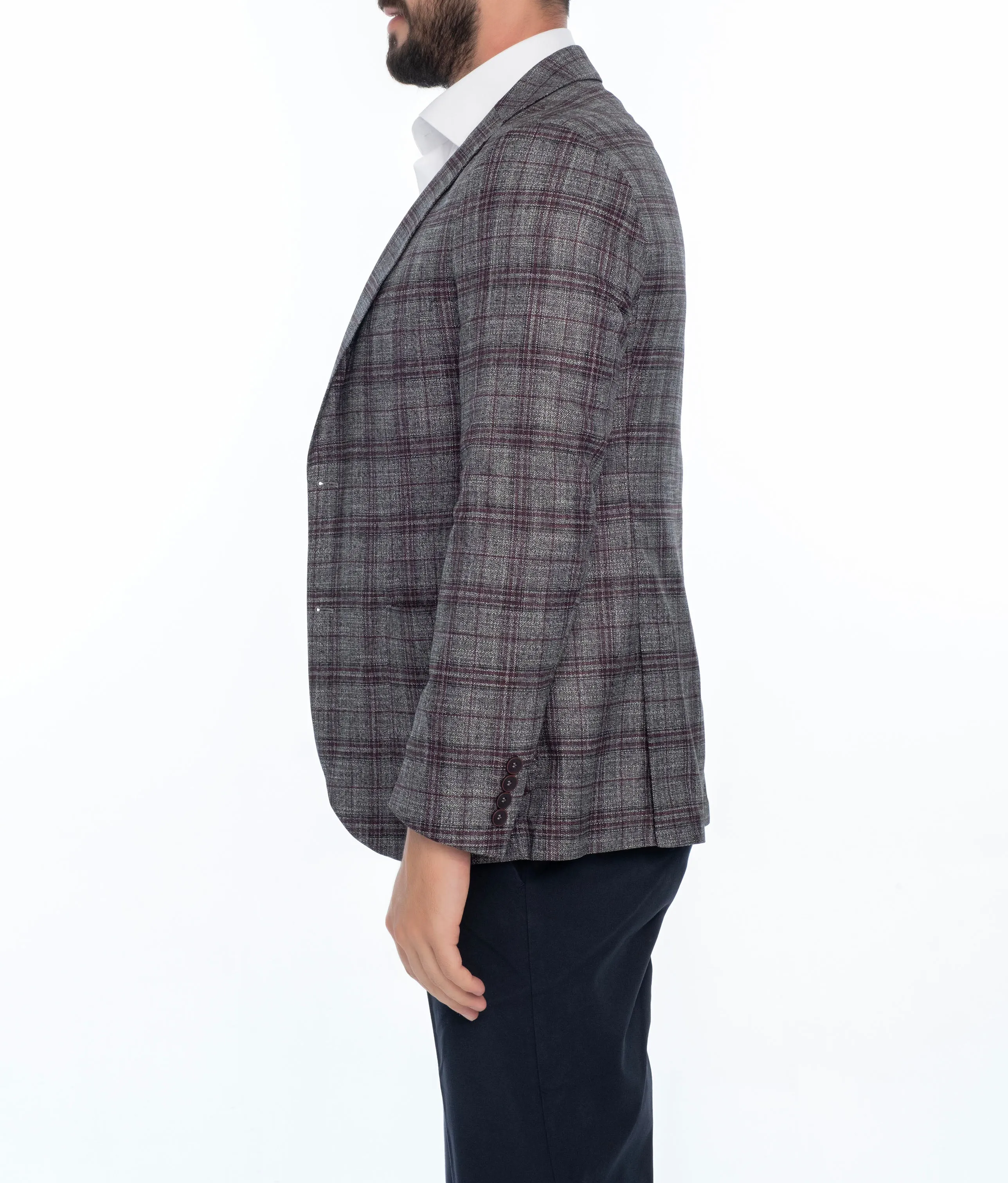 MAISON REGULAR FIT PLAID SPORT COAT