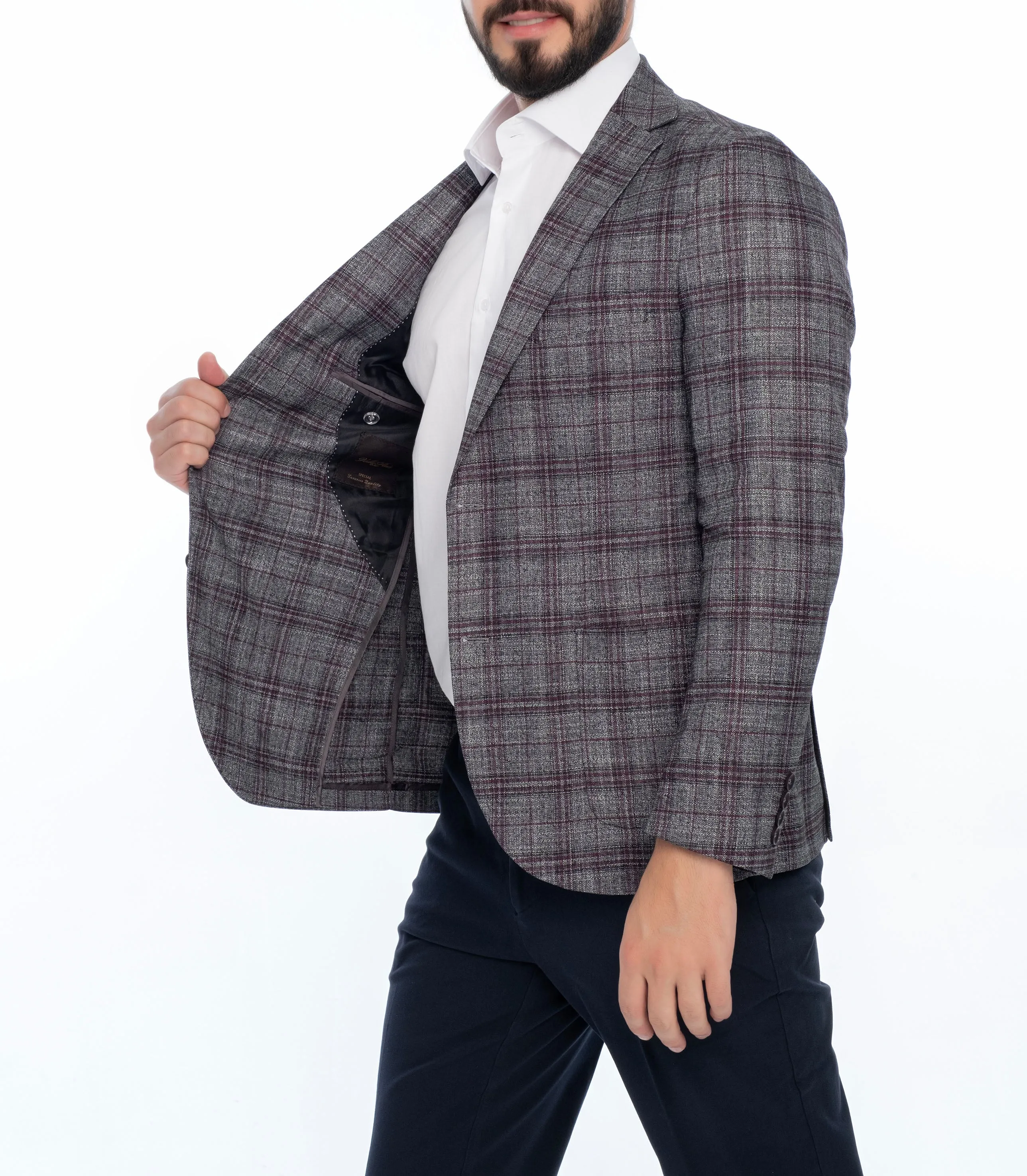 MAISON REGULAR FIT PLAID SPORT COAT