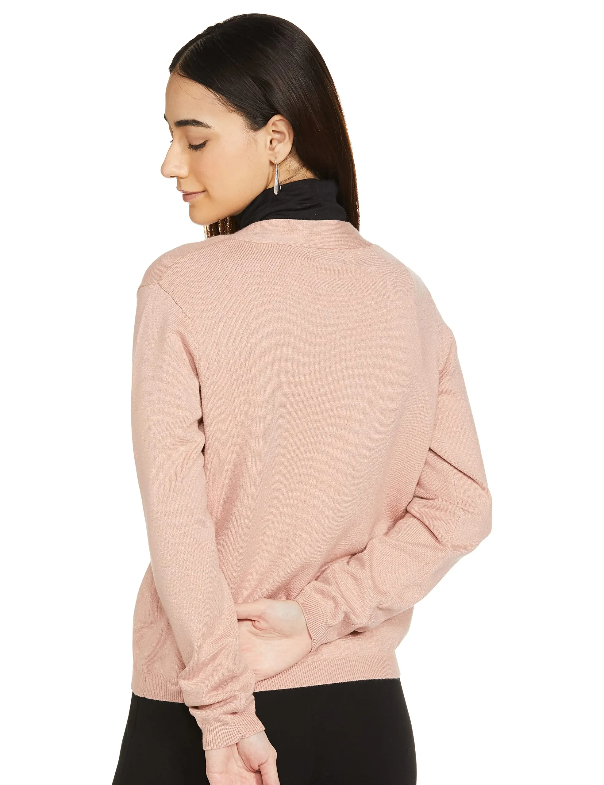 Max Women's Polyester Classic Sweater (Blush)