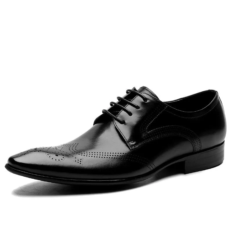 Men Wing Tip Lace Up Oxford Formal Shoes