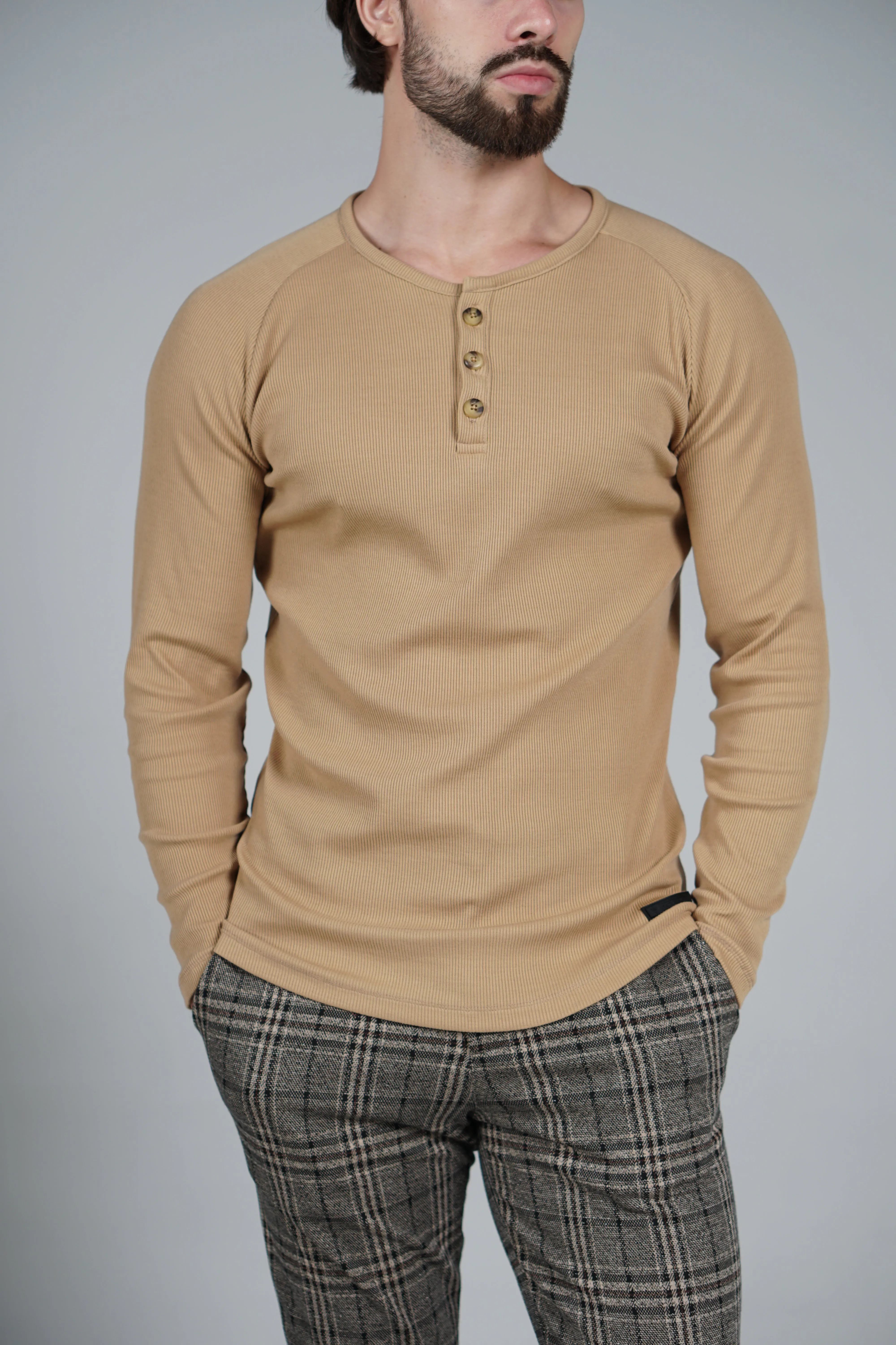 Men's Henley Long Sleeve Shirt