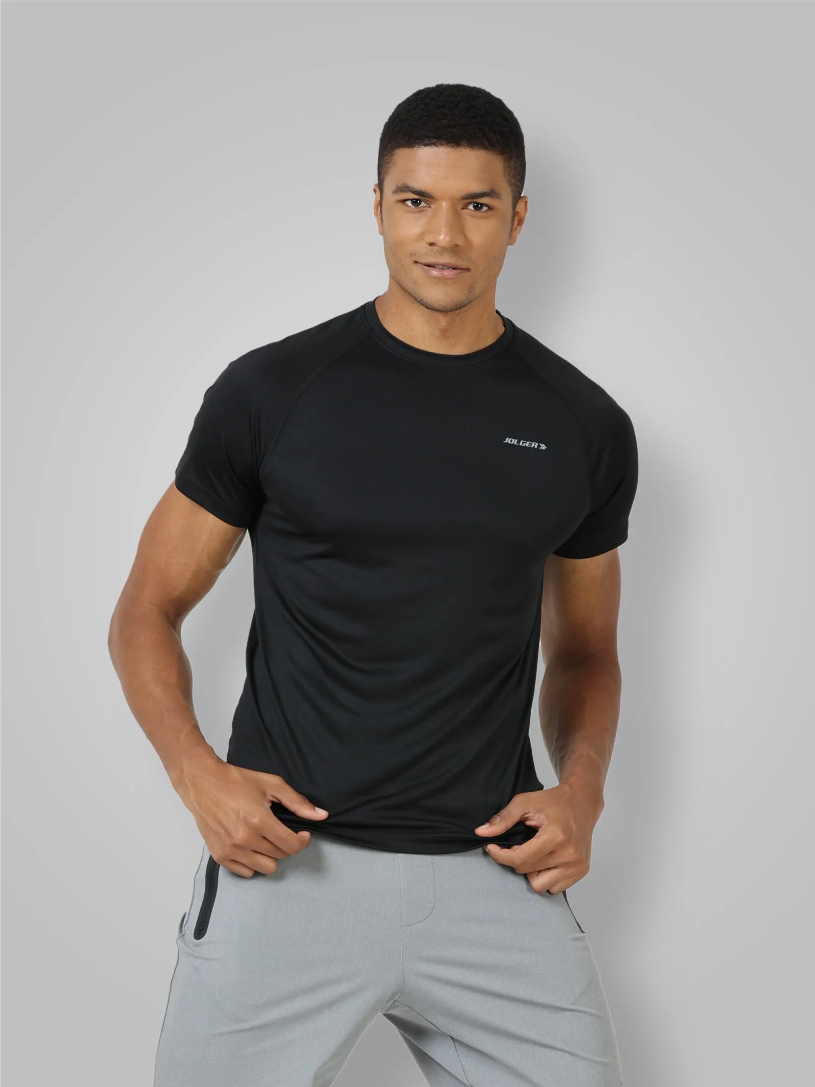 Men's Recycled Polyester Crew Neck Slim Fit T-Shirt