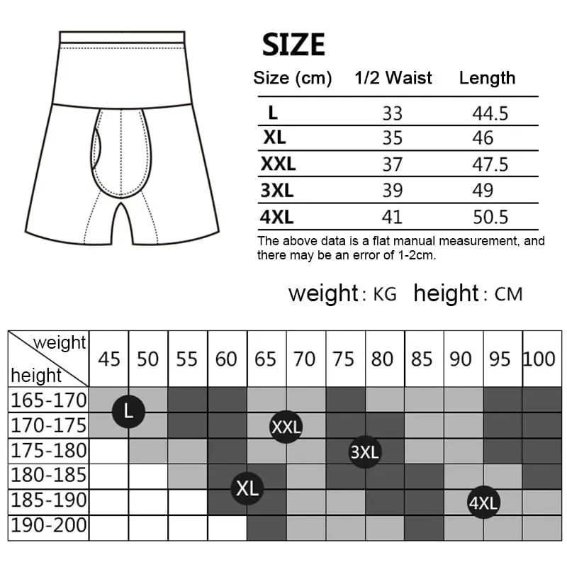 Men's Sauna Shorts Slimming High Waist Underwear Shapewear