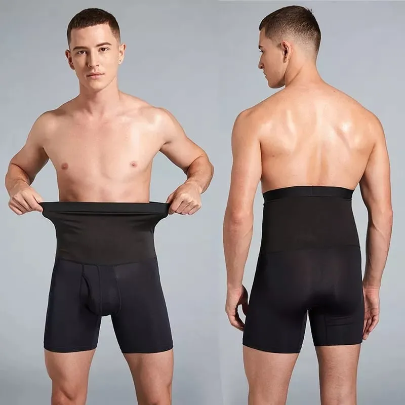 Men's Sauna Shorts Slimming High Waist Underwear Shapewear