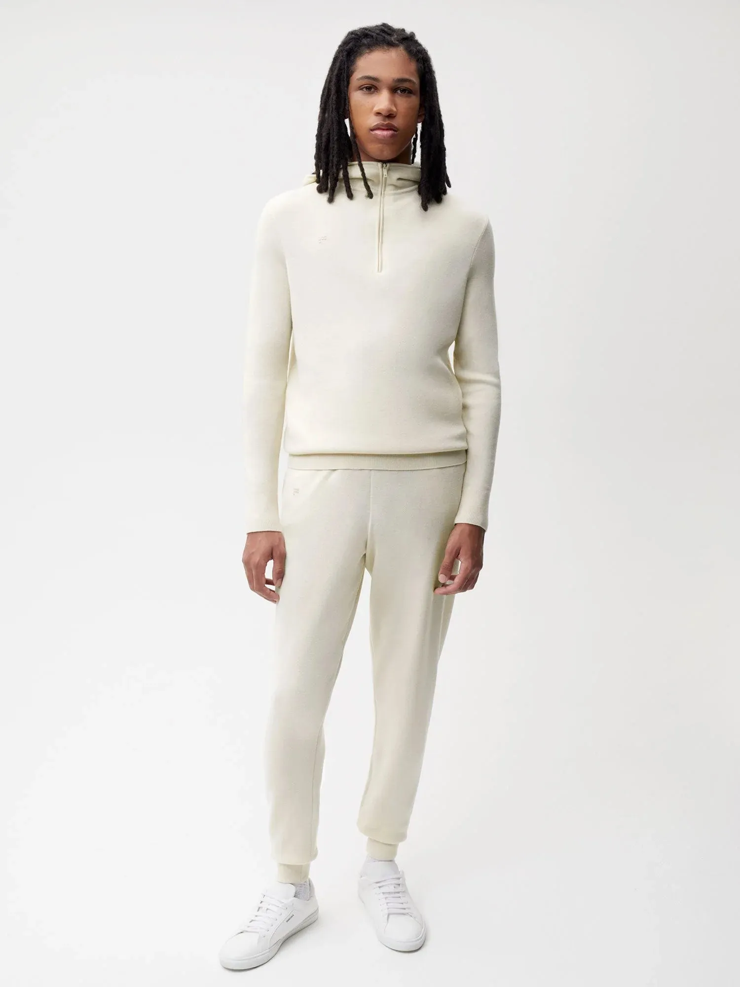 Merino Wool Track Pants—elderflower