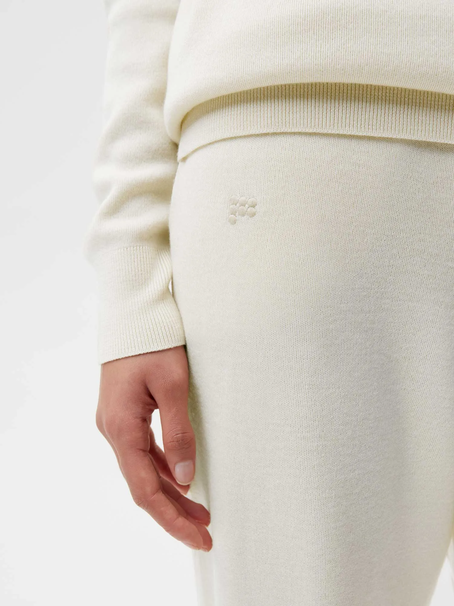 Merino Wool Track Pants—elderflower