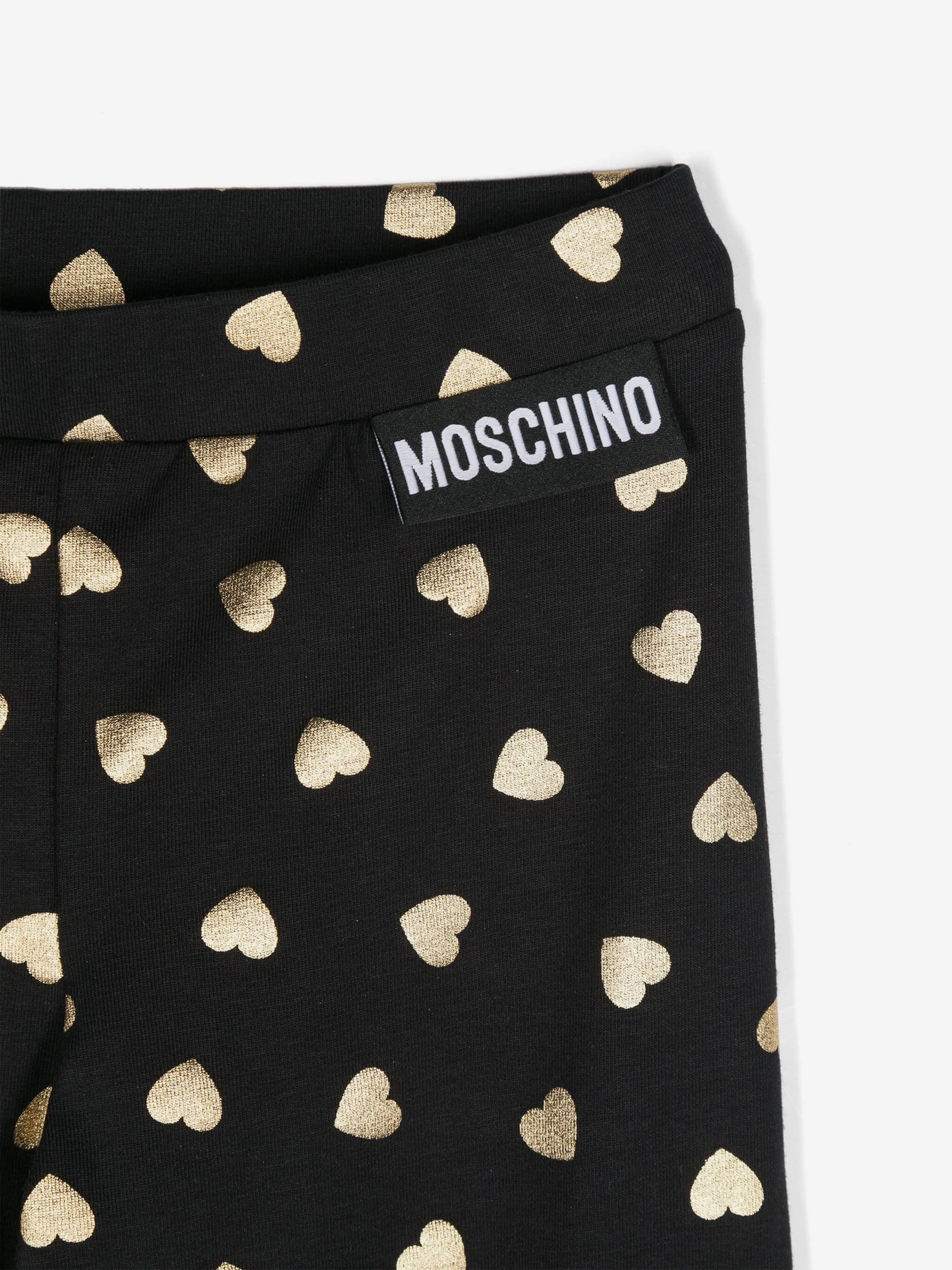 Moschino Girls Heart Leggings in Black