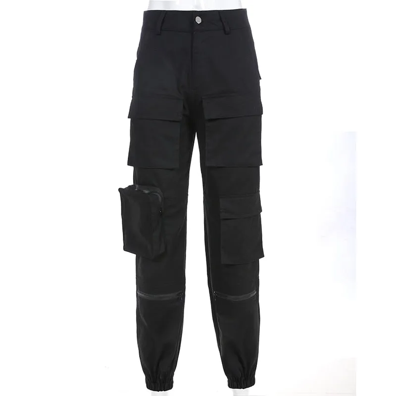 Multi-Pocket High Waist Cargo Pants