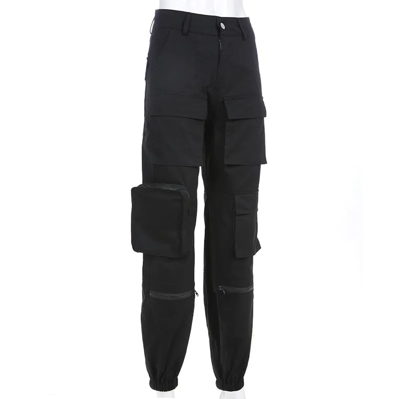 Multi-Pocket High Waist Cargo Pants