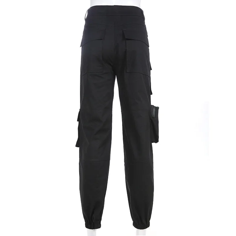 Multi-Pocket High Waist Cargo Pants