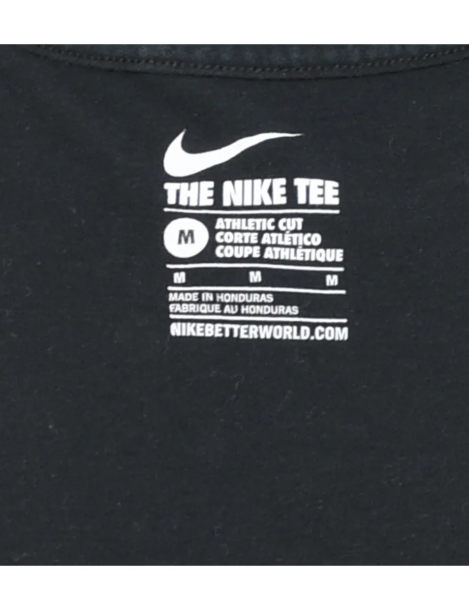 Nike Black & White Printed T-shirt - M