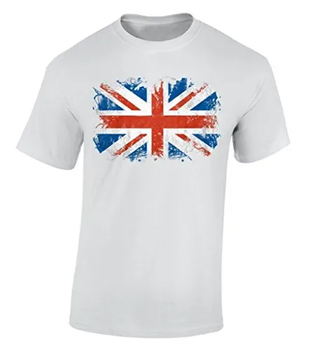 Novelty Mens T-Shirts For Men Tops Summer Cool Funny Tees British Flag T-Shirt Uk Vintage Flag Shirtmen T Shirts