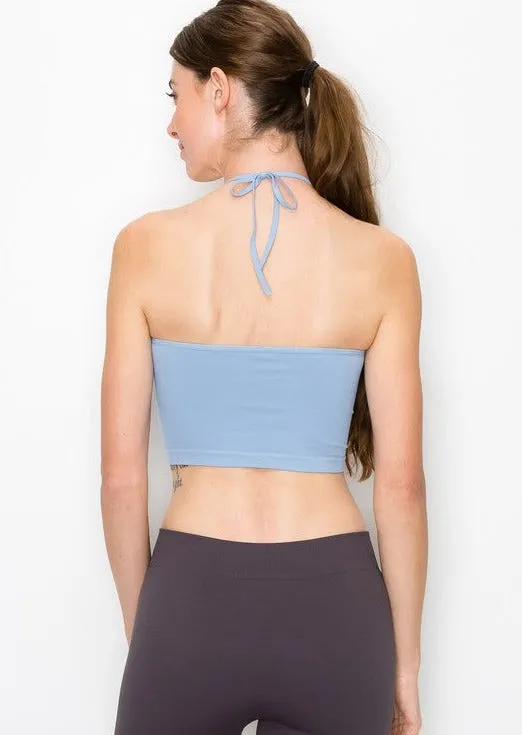 O-Ring Halter Cropped Top - Clearance FINAL SALE