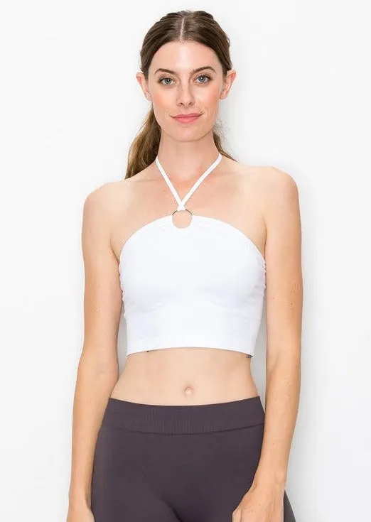 O-Ring Halter Cropped Top - Clearance FINAL SALE