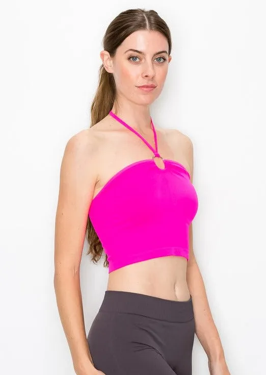 O-Ring Halter Cropped Top - Clearance FINAL SALE