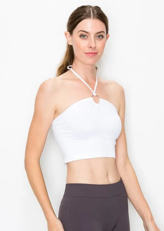 O-Ring Halter Cropped Top - Clearance FINAL SALE