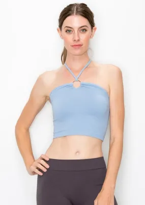 O-Ring Halter Cropped Top - Clearance FINAL SALE