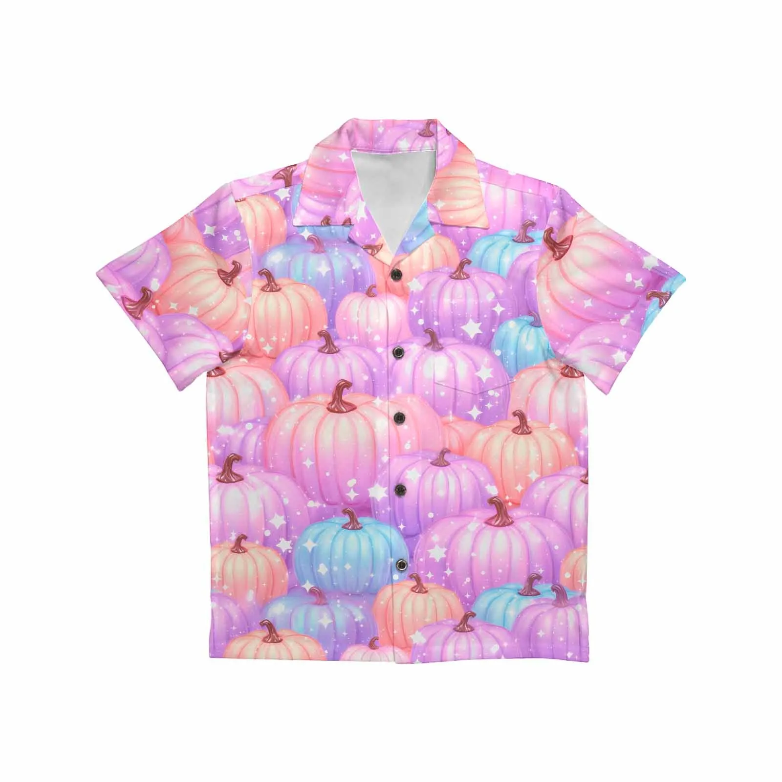 Pastel Pumpkin  Little Boys Hawaiian Shirt