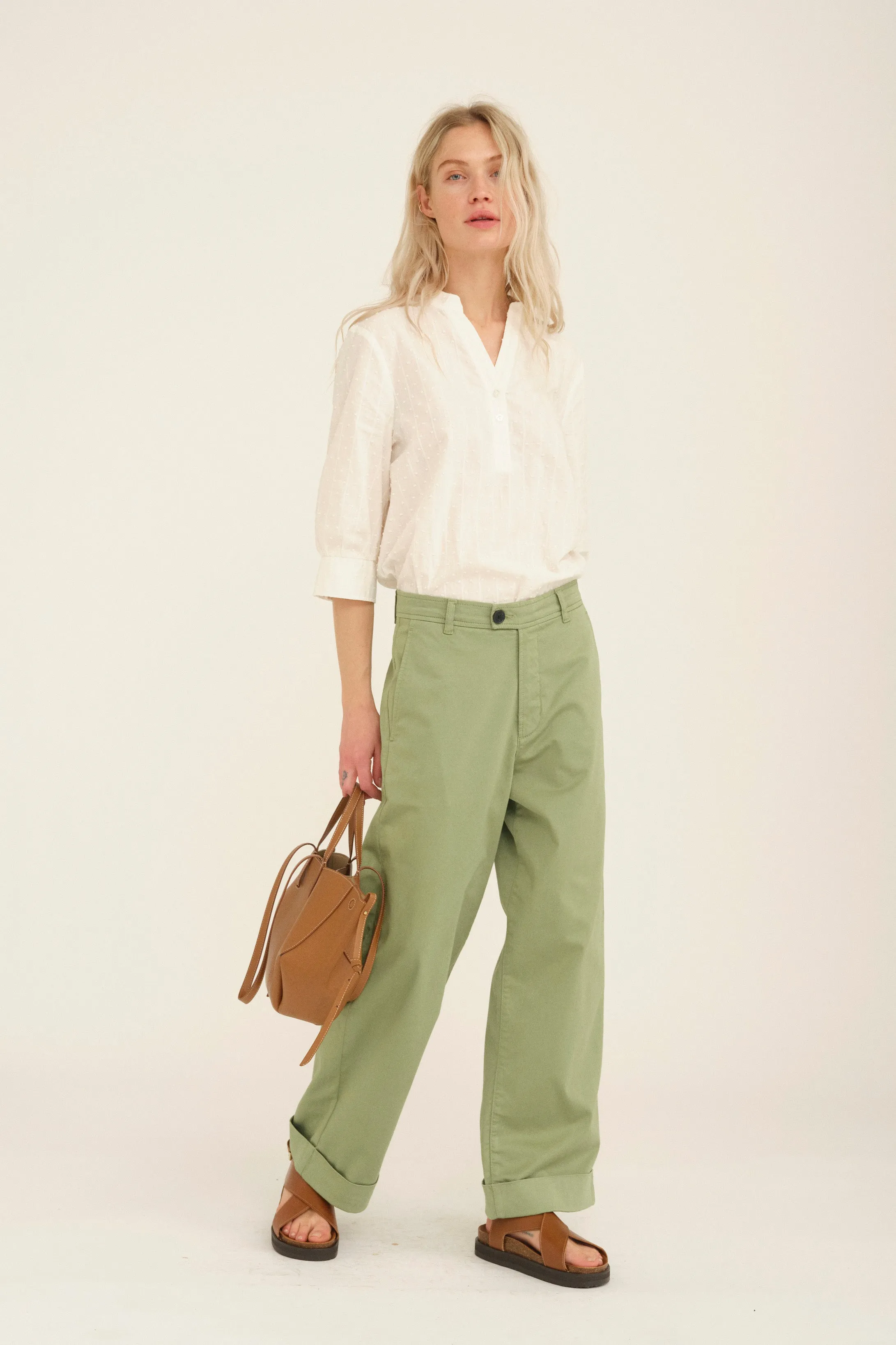 PD-Birkin Weekend Cropped Pant - Glass Green