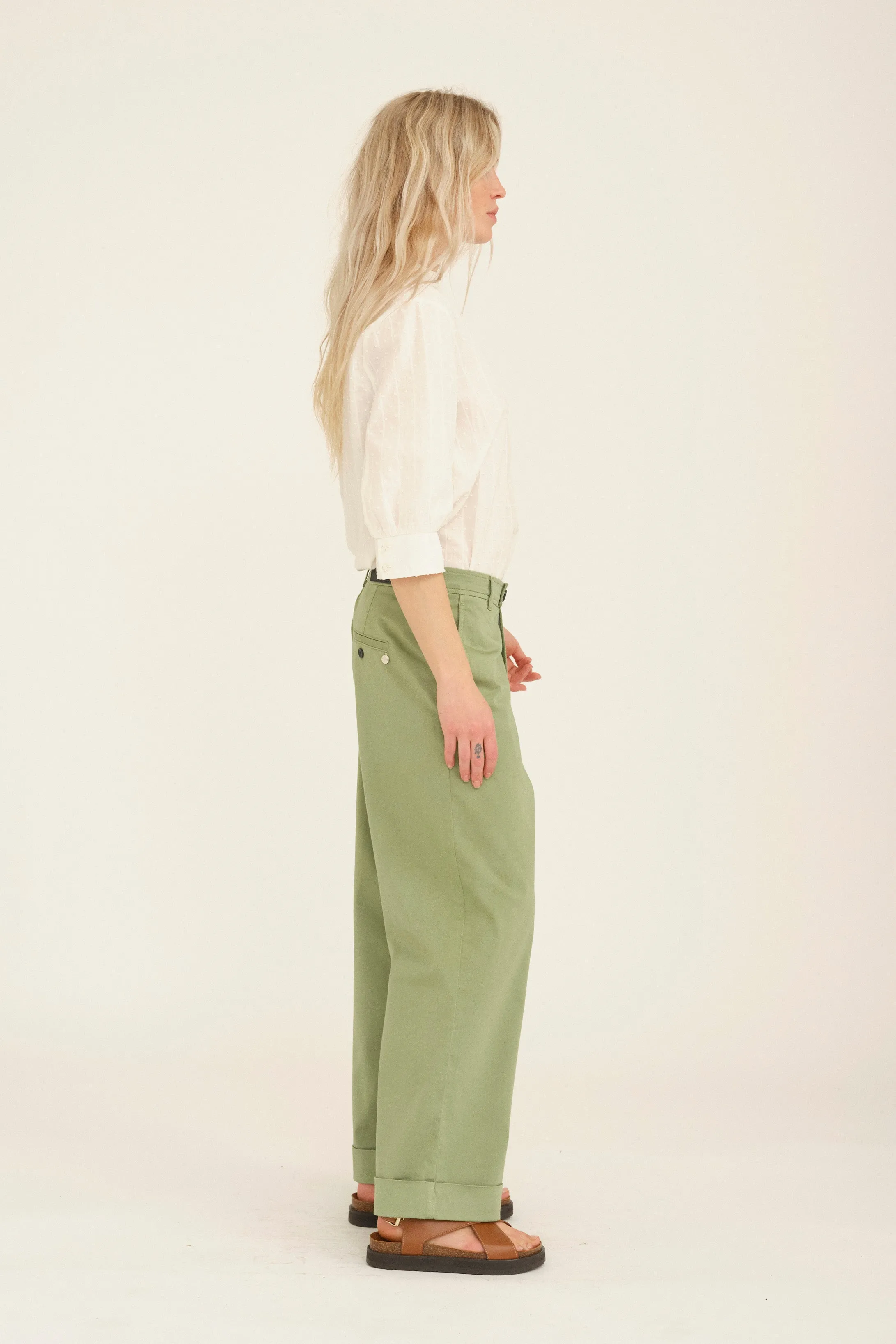 PD-Birkin Weekend Cropped Pant - Glass Green