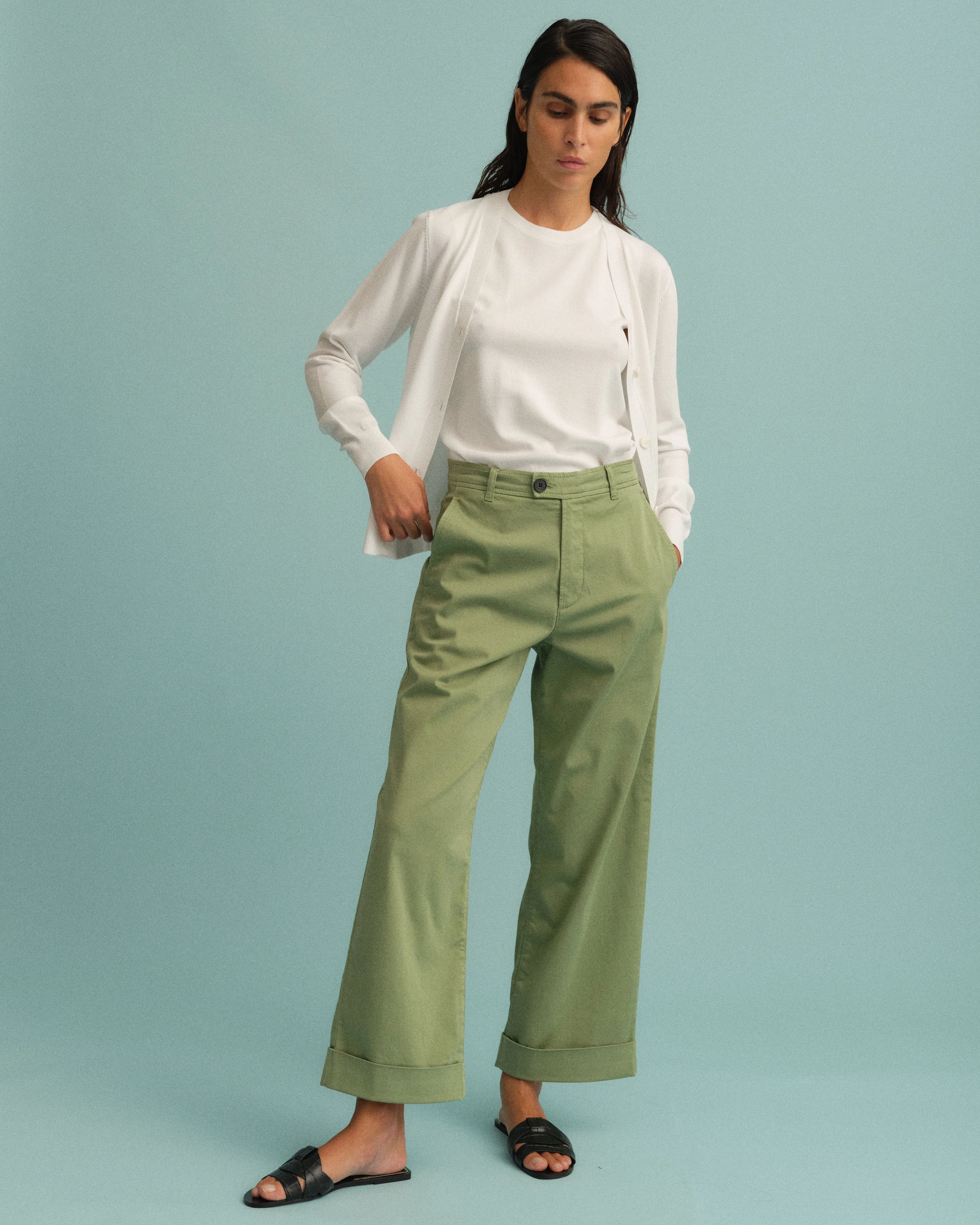 PD-Birkin Weekend Cropped Pant - Glass Green