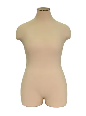 Plus Size Female Dress Form with Partial Leg with Base Options