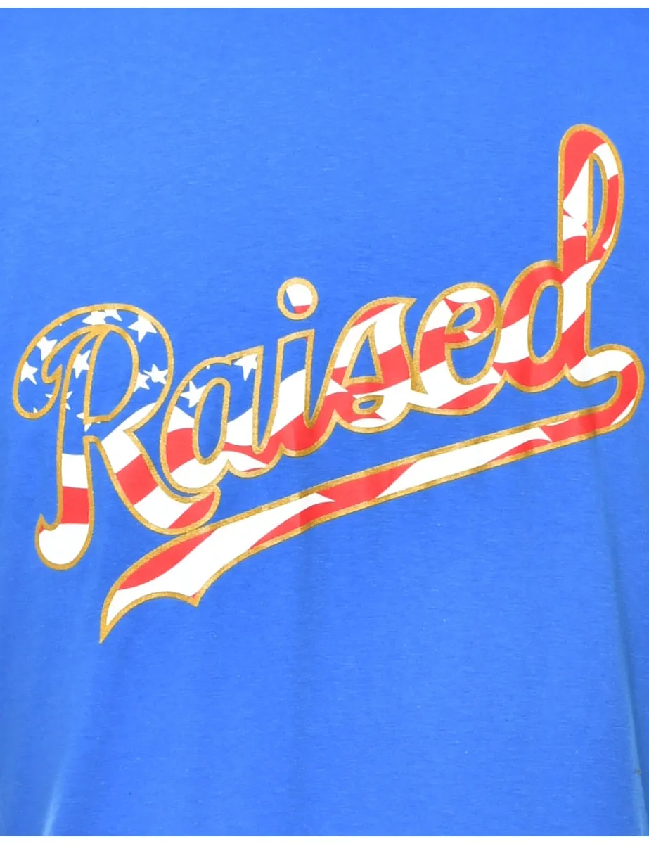 Raised USA Printed T-shirt - XL