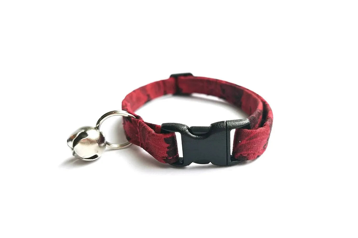 Red Maple Leaves Cat Collar