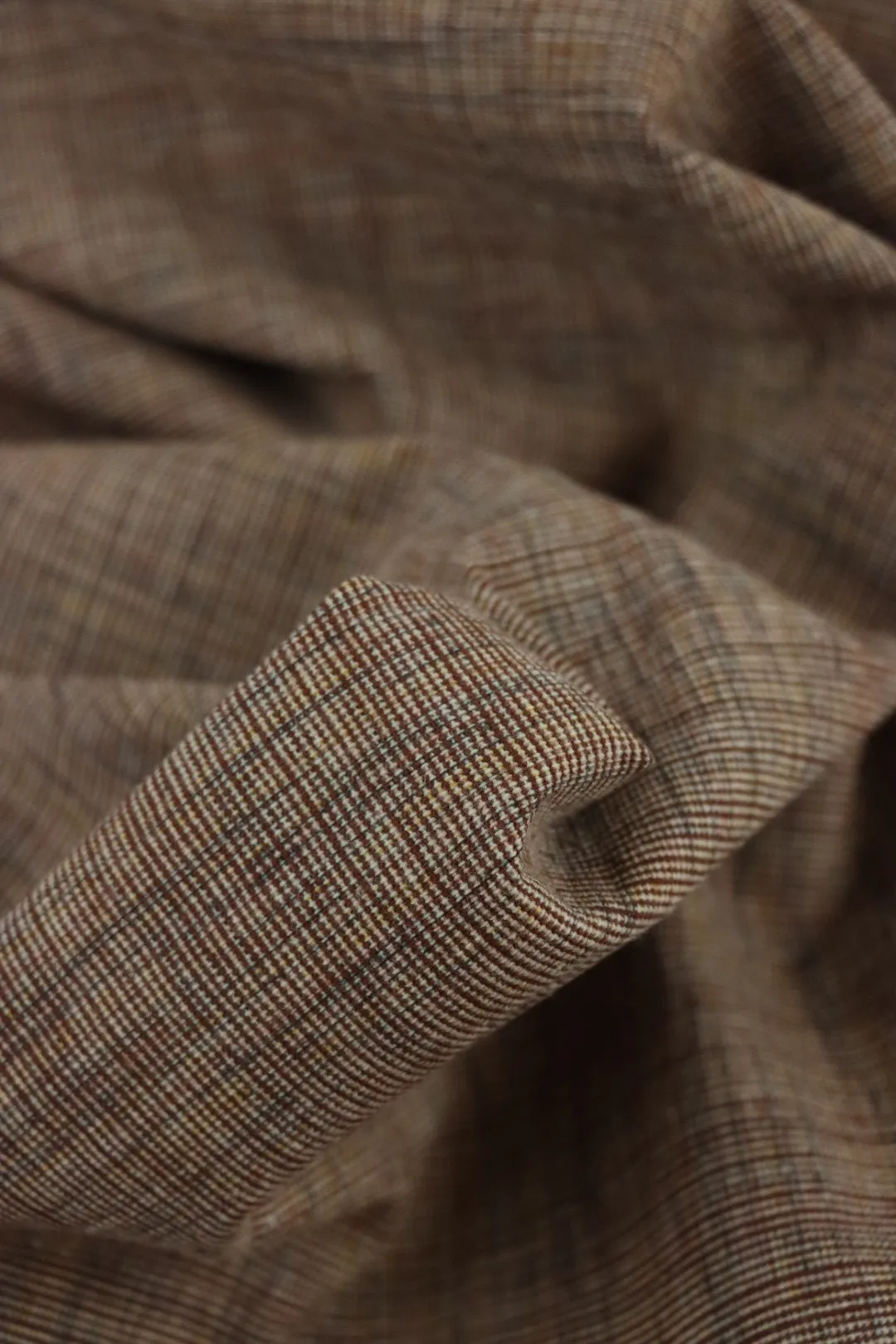 Russet Japanese Cotton Wool Tweed Mid-Weight Woven | By The Half Yard