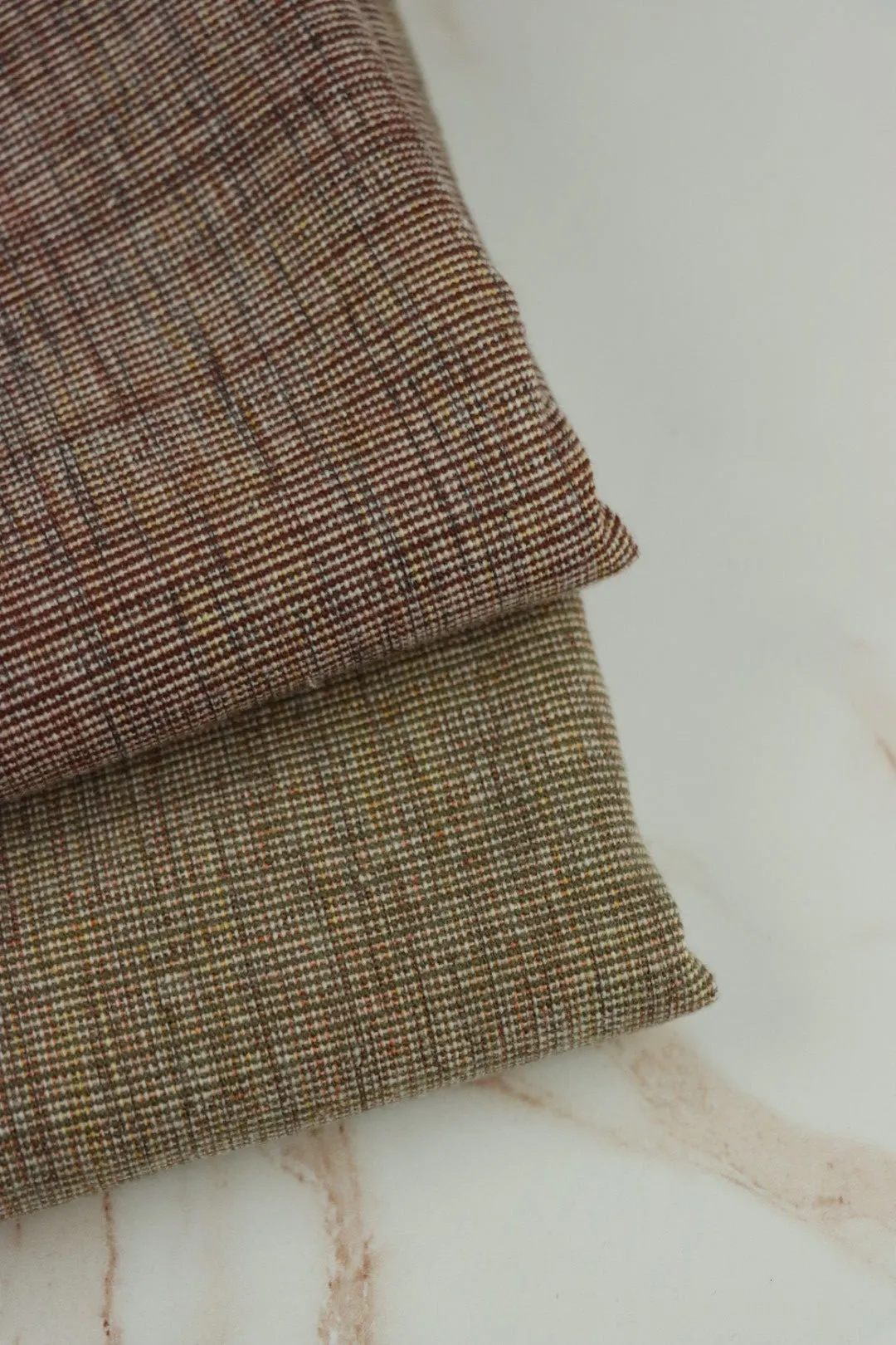 Russet Japanese Cotton Wool Tweed Mid-Weight Woven | By The Half Yard