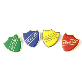 School Head Boy Shield Pin Badge