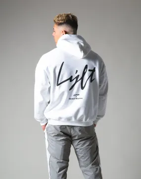 Script Logo Pullover Hoodie - White