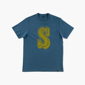 Seattle Mariners Cadet Blue Retro "S" Logo T-Shirt