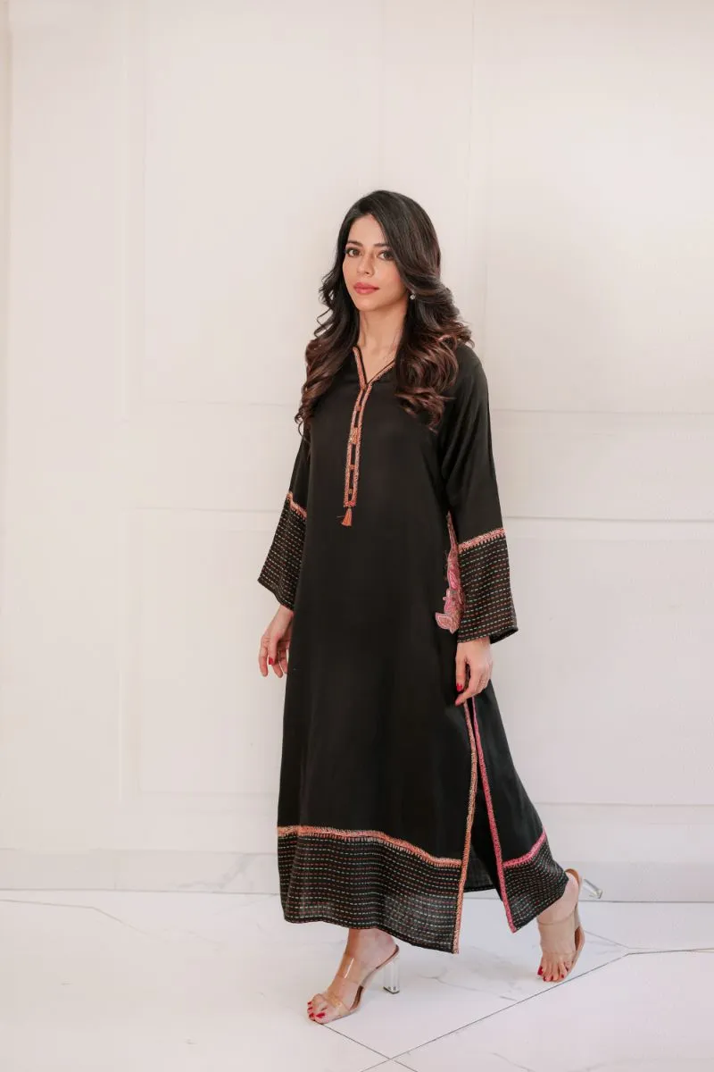 Shehrnaz - SHK-1422 - black - wool - 2 Piece