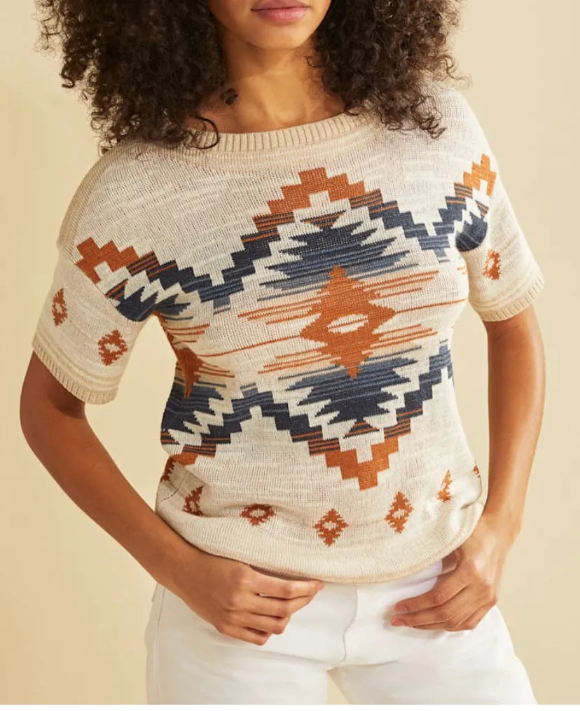 Short Sleeve Graphic Pendleton Pullover