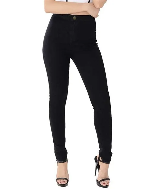 Skinny High Waist Jeans Woman Pants Stretch  Jeans