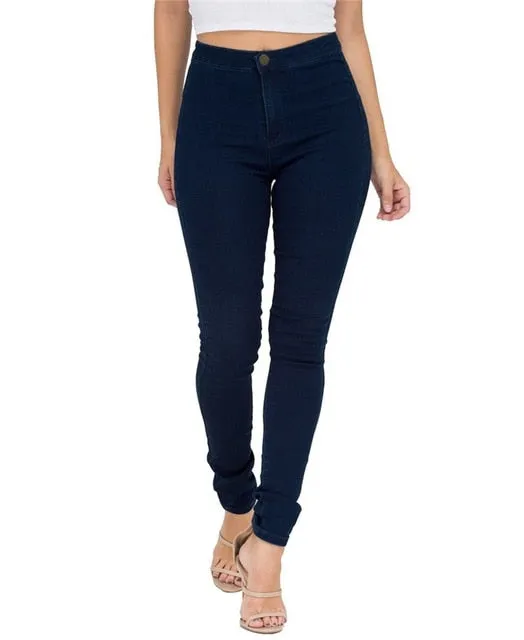 Skinny High Waist Jeans Woman Pants Stretch  Jeans