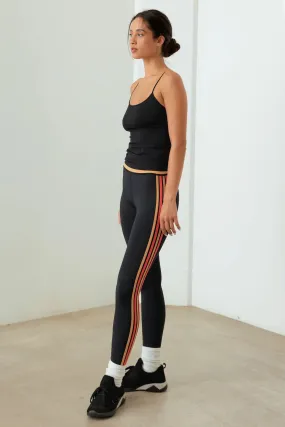 Sleek Vibrant Side Stripes High-Waist Legging