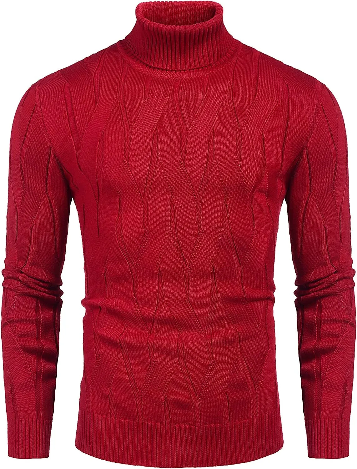 Slim Fit Turtleneck Knitted Pullover Sweaters (US Only)