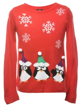 Snowfall Design Christmas Jumper - S