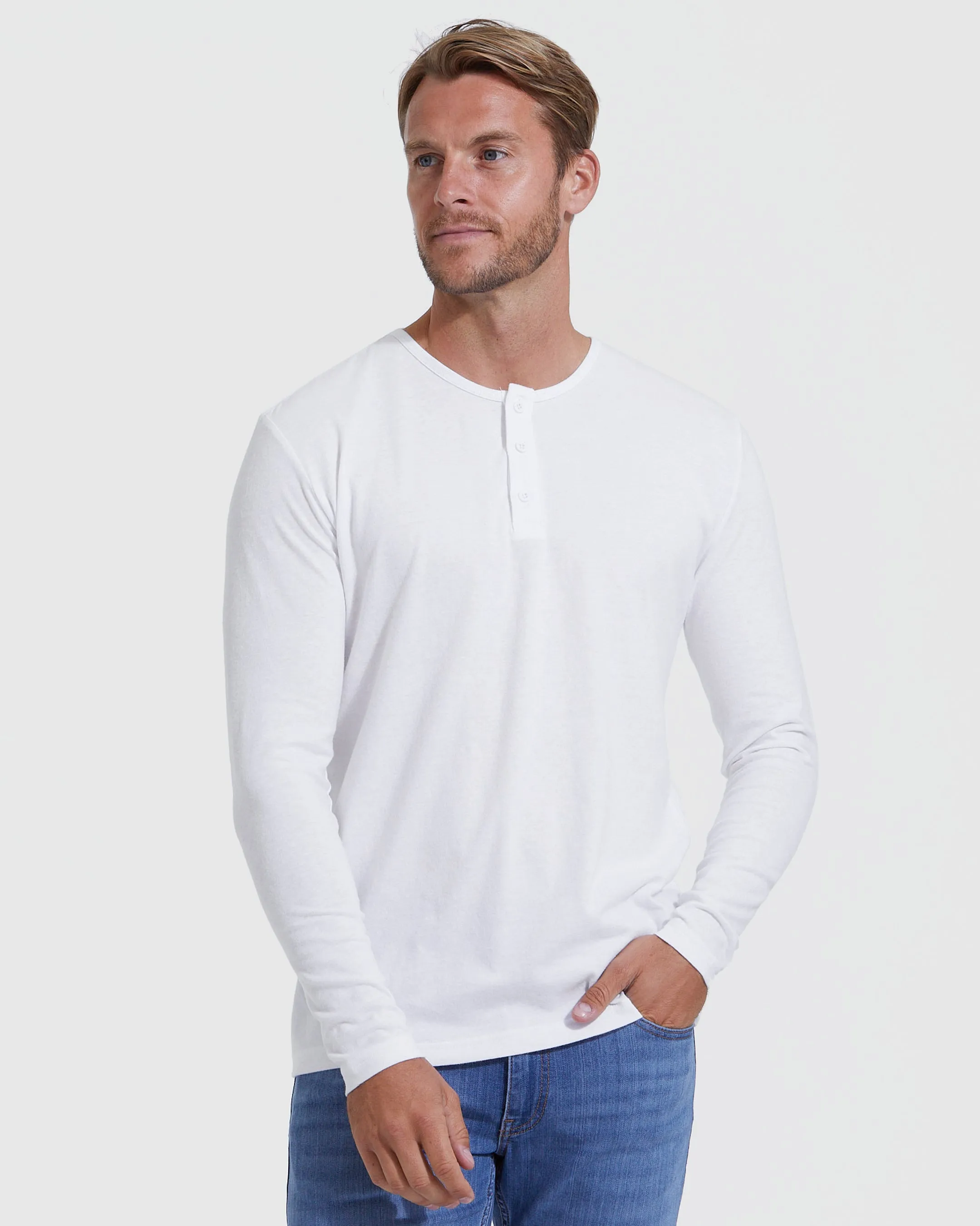 Staple Long Sleeve Henley 6-Pack