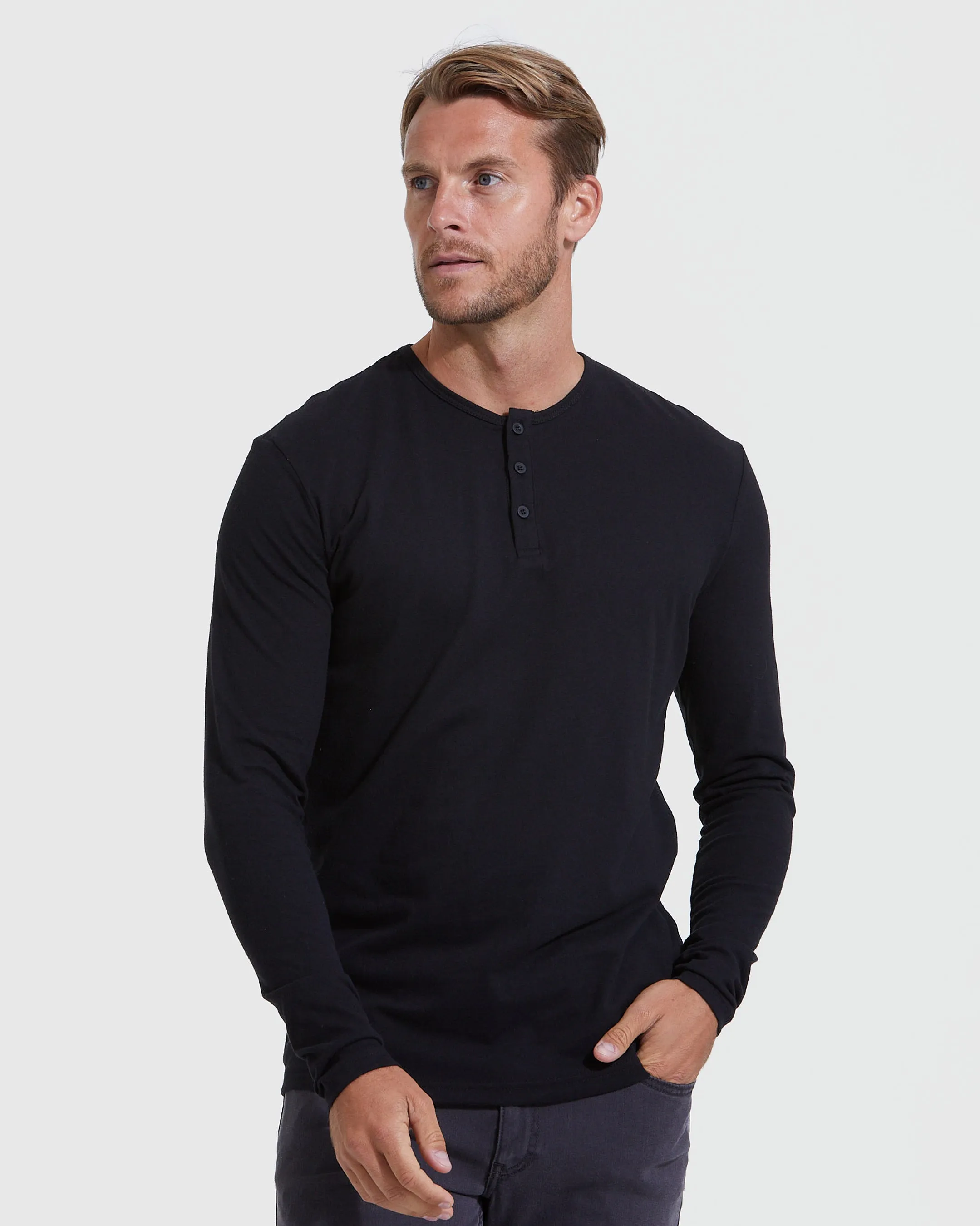 Staple Long Sleeve Henley 6-Pack