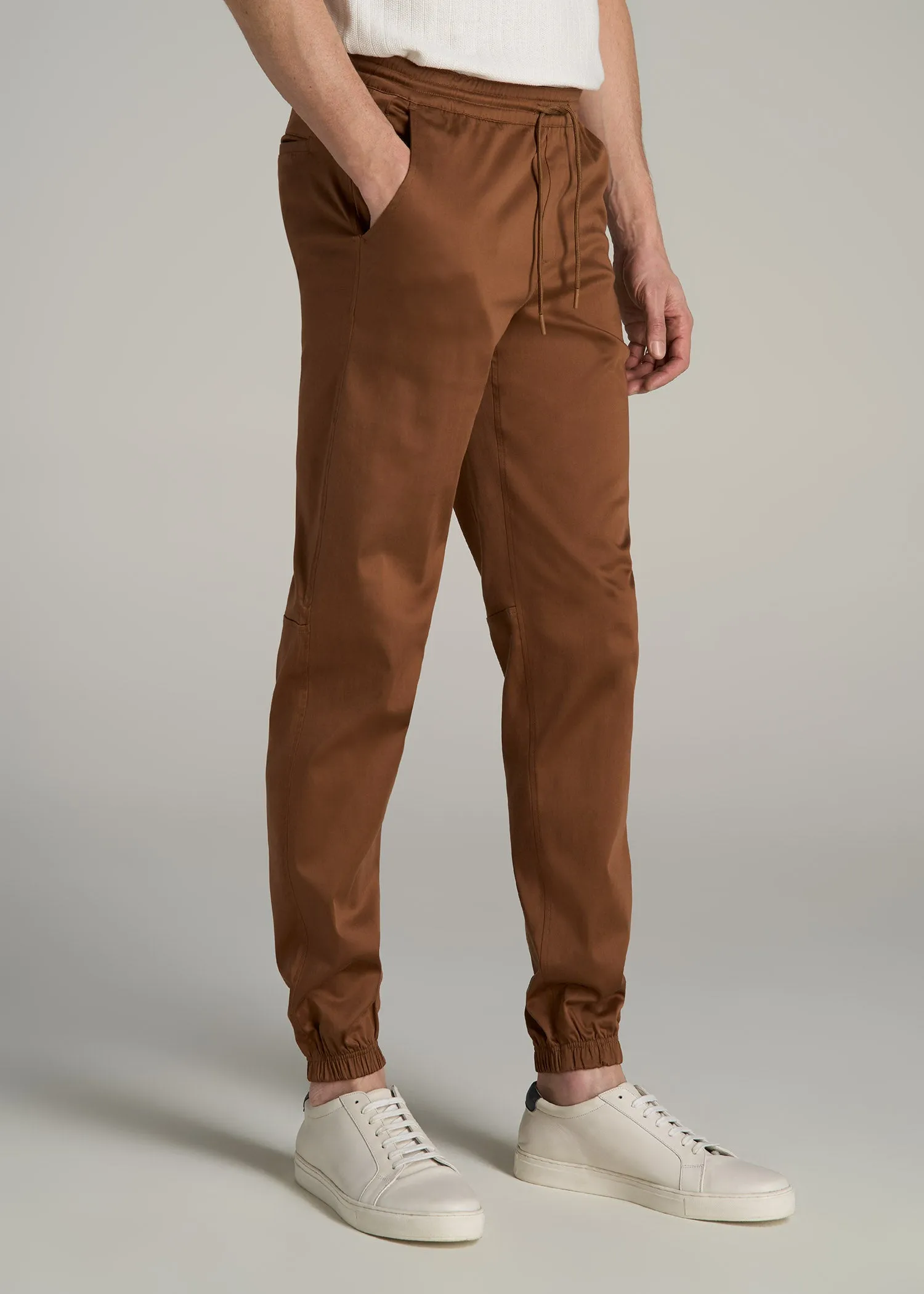 Stretch Twill Tall Men's Jogger Pants in Nutshell