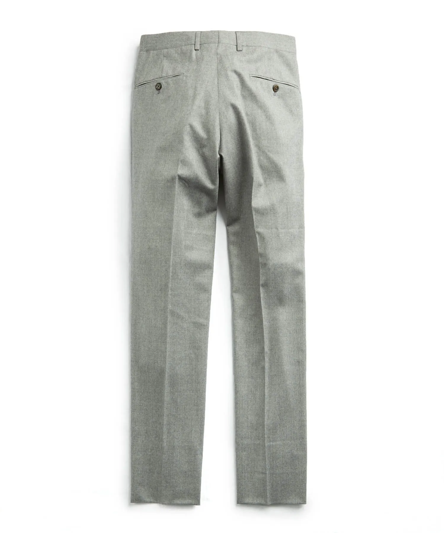 Stretch Wool Tab Front Trouser in Light Grey