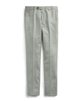 Stretch Wool Tab Front Trouser in Light Grey