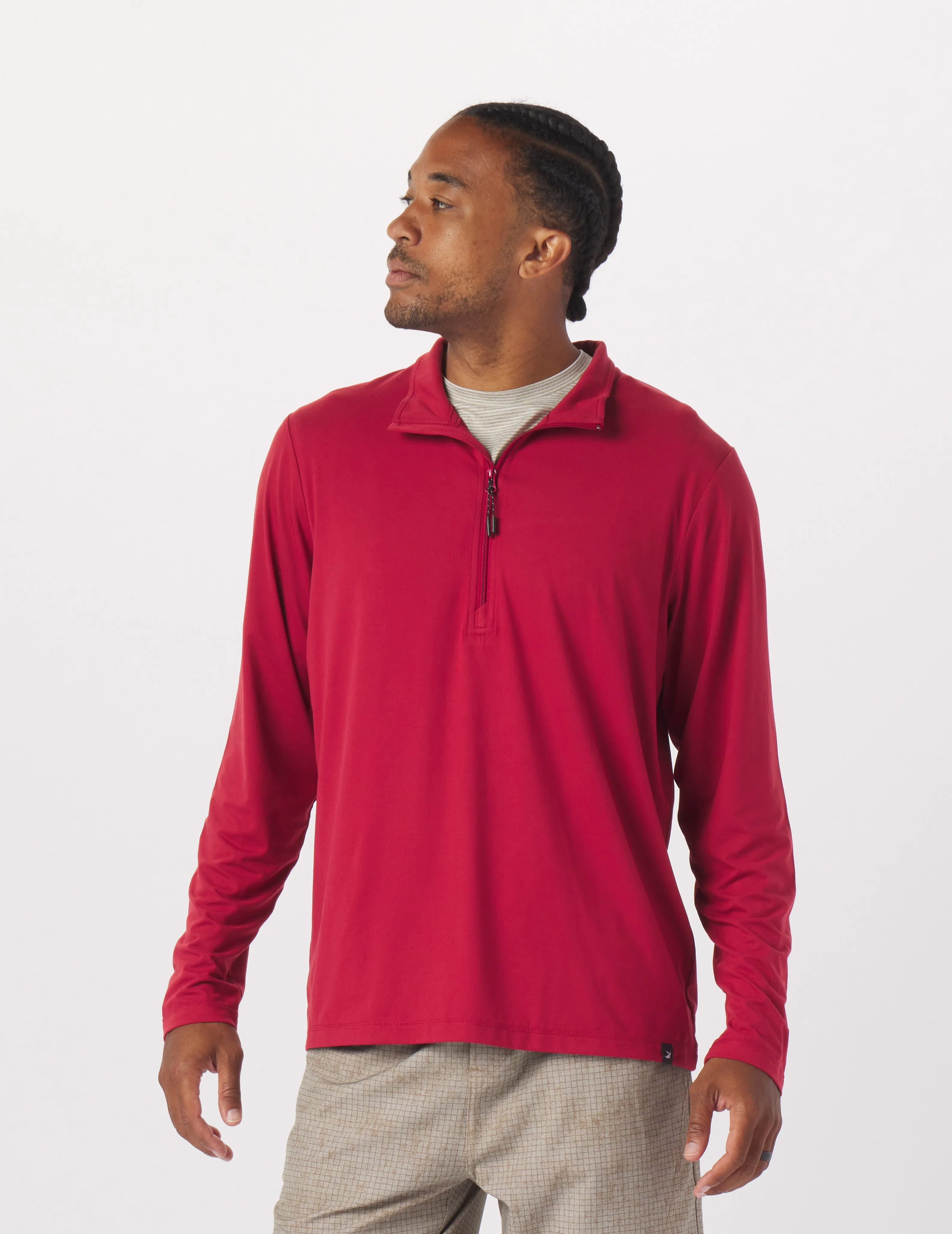 Tahoe 1/4 Zip: Cardinal