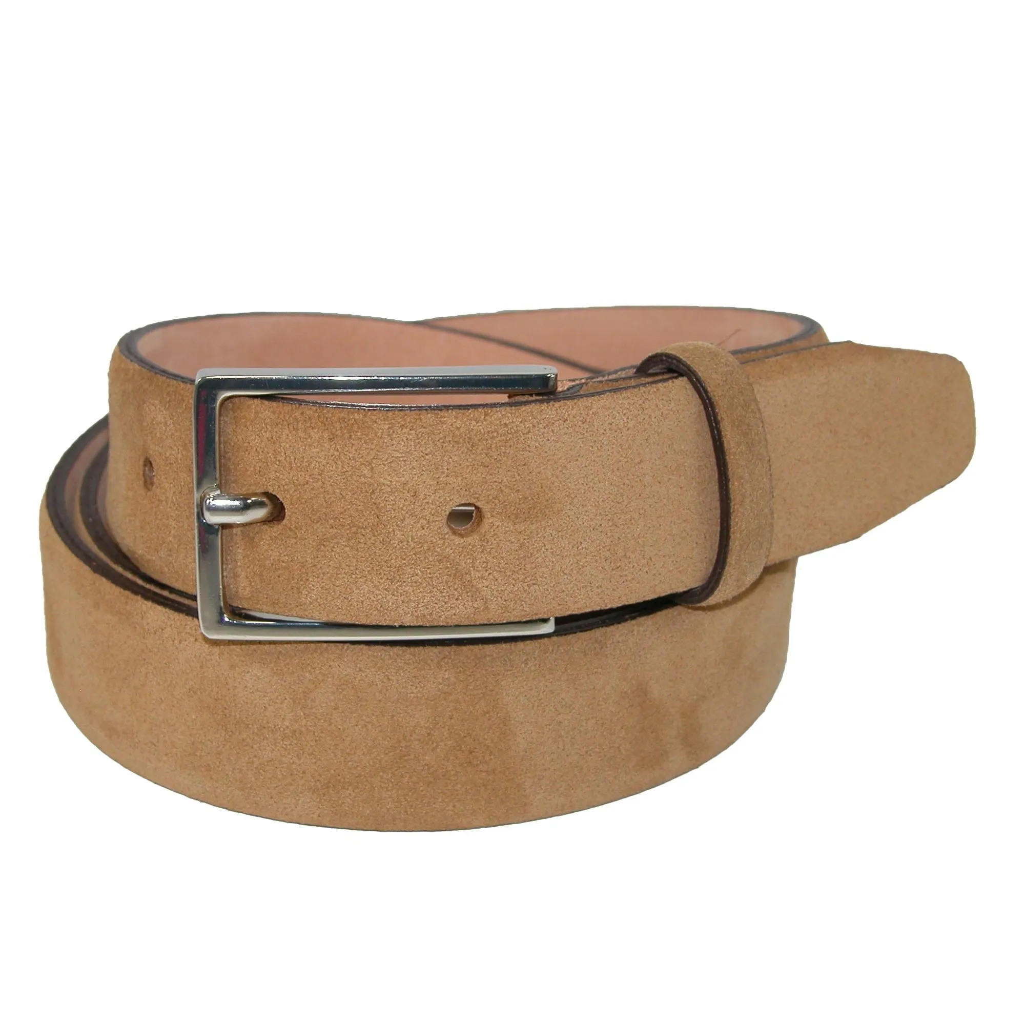 The British Belt Company Men's Stratton Italian Leather Suede Belt