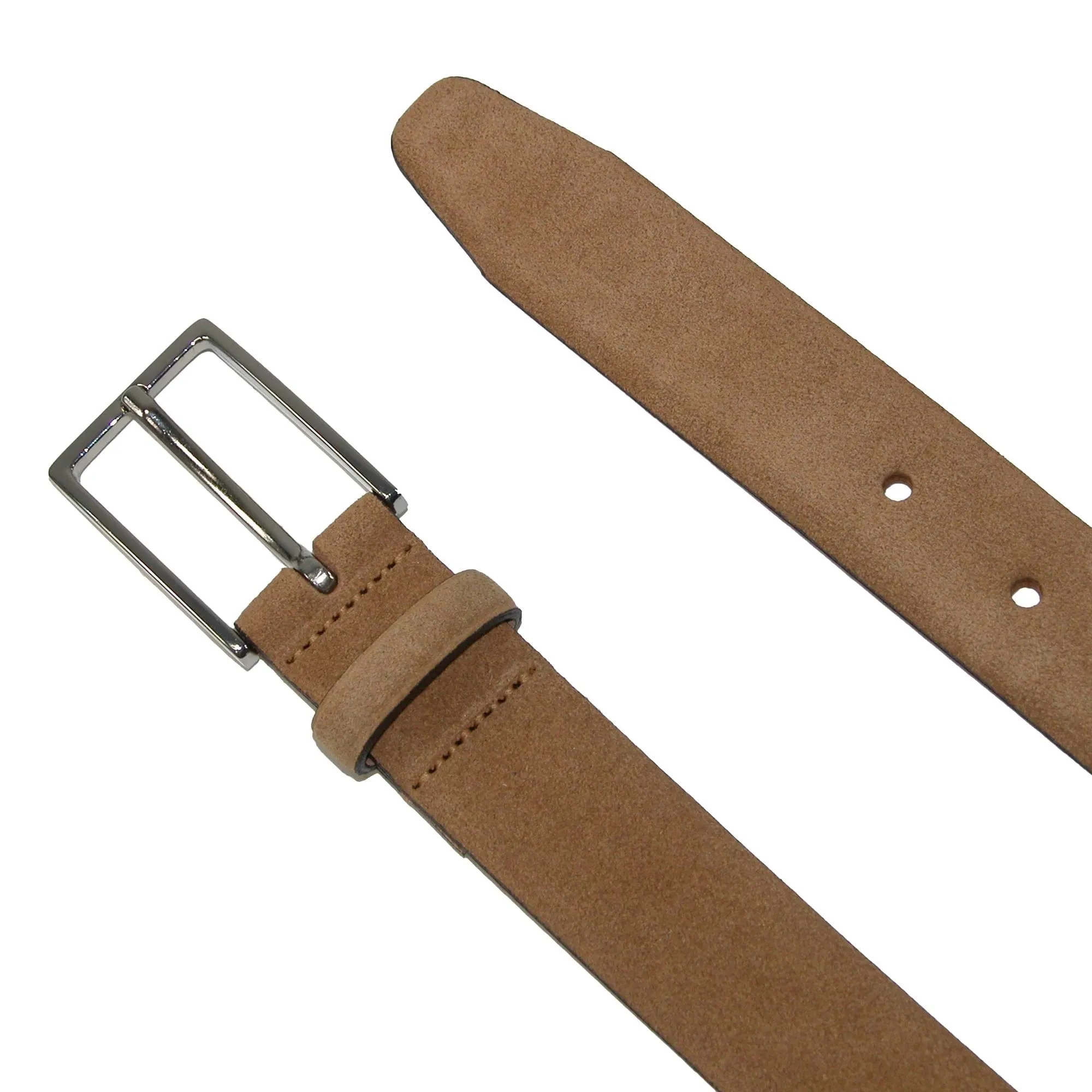 The British Belt Company Men's Stratton Italian Leather Suede Belt