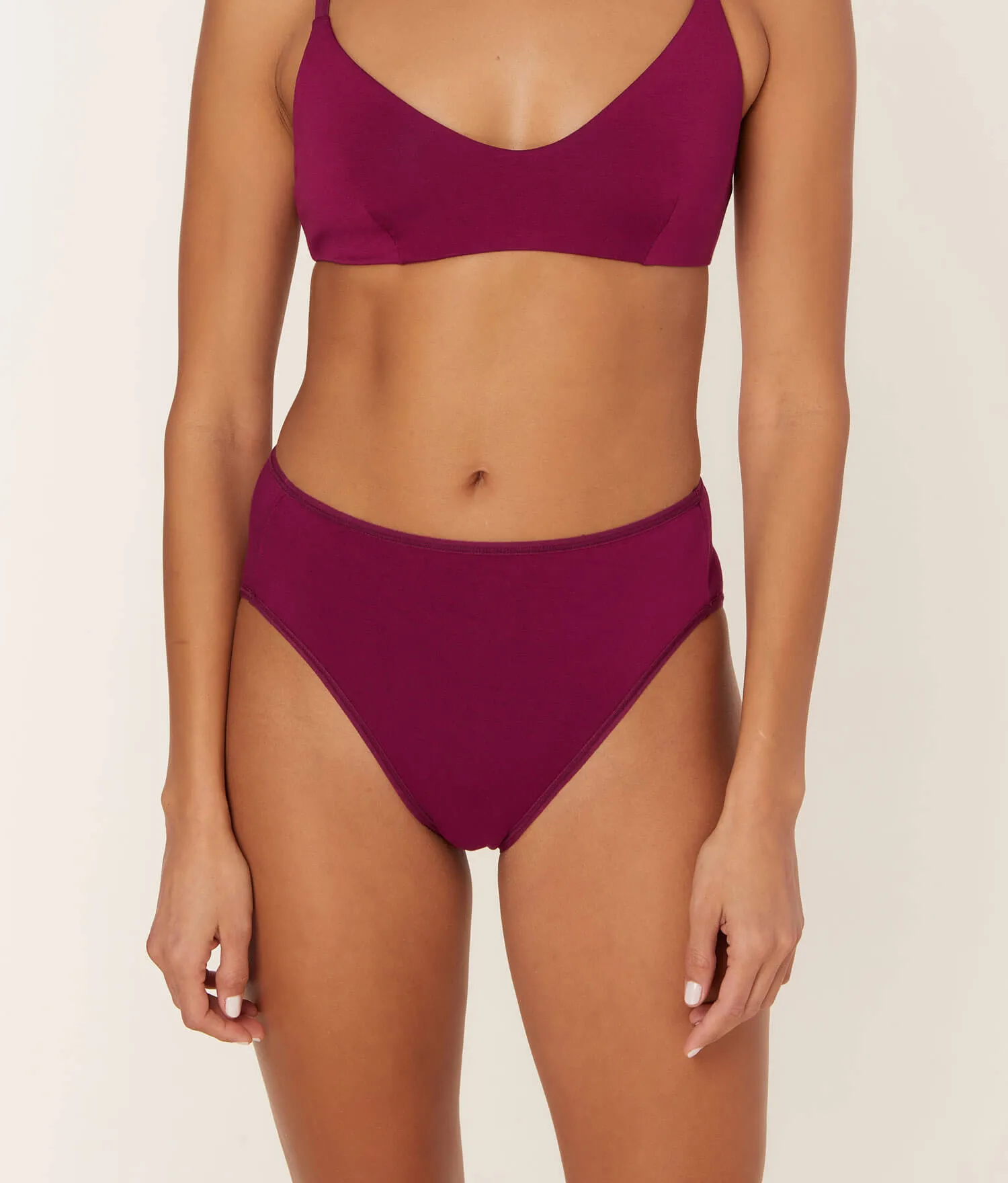 The High Waist Hipster Panty - Bamboo Jersey - Bordeaux